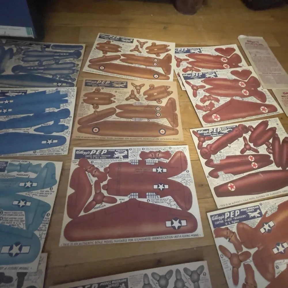 1944 Kellogg’s PEP Model War Plane Series Complete 26 Plane Collection WWII
